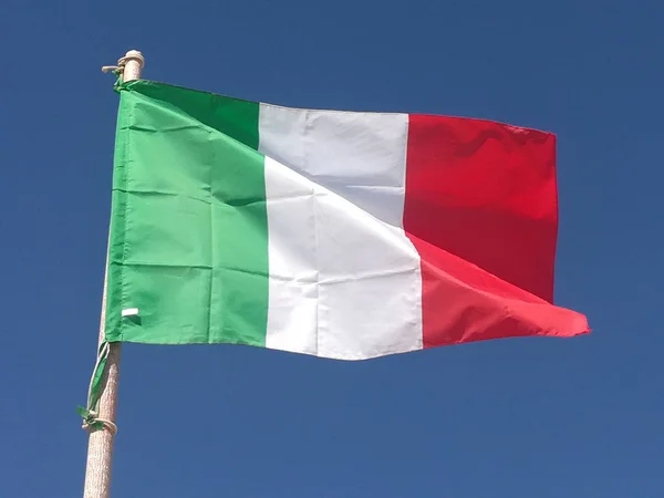 Italian flag in the wind, Italy — Stock Photo, Image