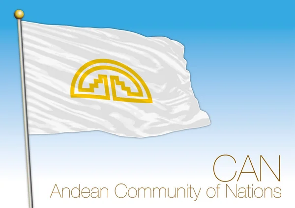 安第斯共同体旗帜，国际组织 — 图库矢量图片