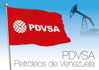 Pdvsa bayrak ve petrol pompa sembol