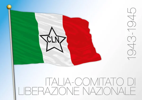 Italie, drapeau historique de la LNC, 1943 - 1945 — Image vectorielle