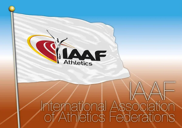 IAAF Atlétikai Szövetség zászló — Stock Vector