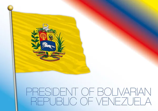 Venezuela, bandera del presidente de la República — Vector de stock