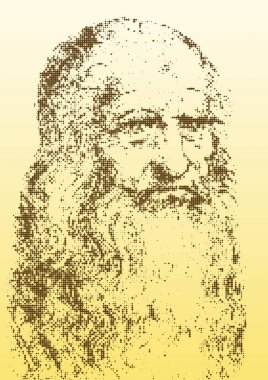 Leonardo Da Vinci portre, grafik hazırlama