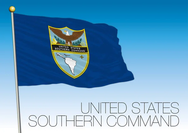 Spojené státy jižního velitelství vlajka, Usa — Stockový vektor