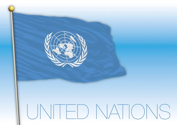 Bandeira das Nações Unidas — Vetor de Stock