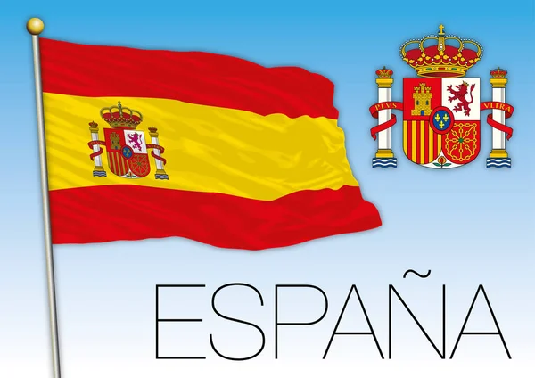 Espanja lippu ja asekustannukset — vektorikuva