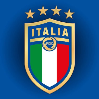 Fgci yeni logo İtalyan Futbol Federasyonu FIGC iblue arka plan üzerinde