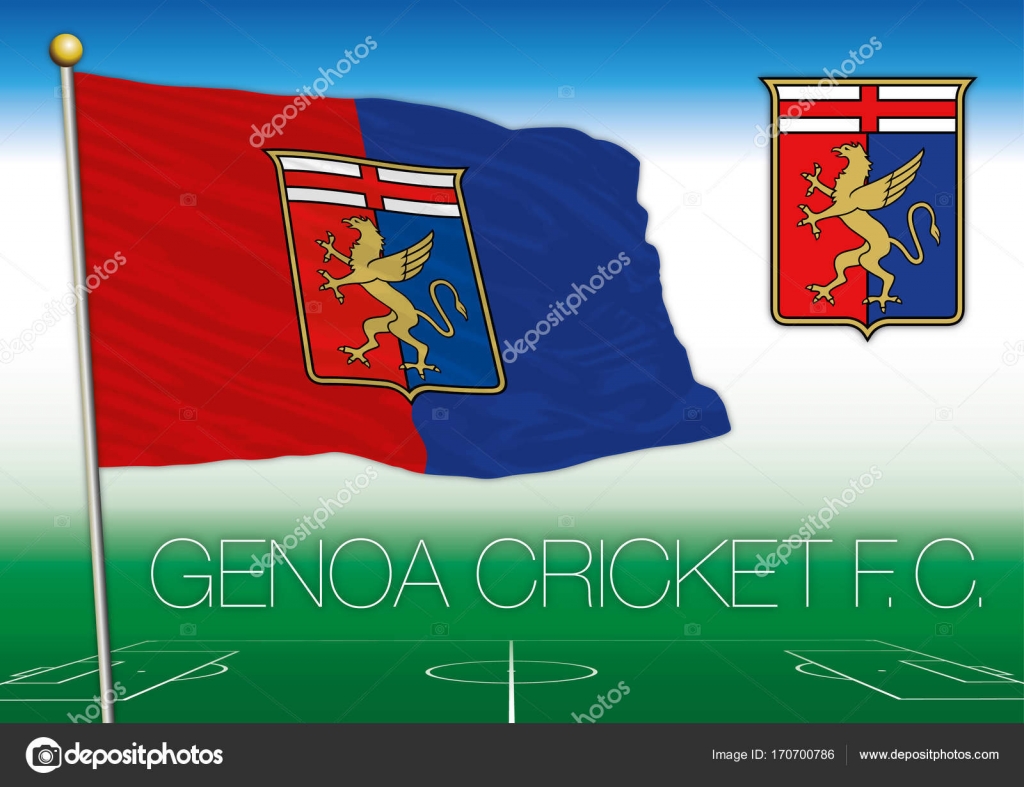 Génova Cricket FC bandeira e logotipo, Itália imagem vetorial de