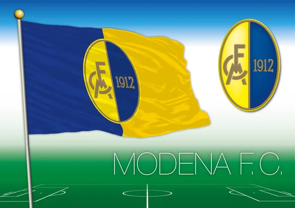 Modena Fc 1912 vlag en logo — Stockvector