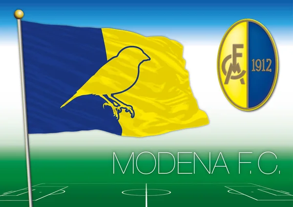 Modena Fc 1912 vlag en logo — Stockvector