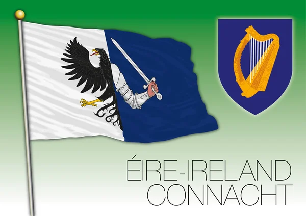 Connacht regional flag, Eire, Irlanda —  Vetores de Stock