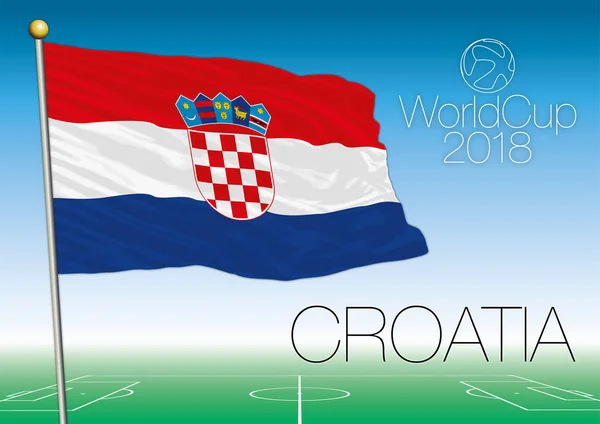 Hırvatistan bayrağı, 2018 Dünya Kupası — Stok Vektör