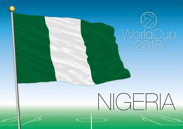 Bandeira da Nigéria, Copa do Mundo de 2018 — Vetor de Stock