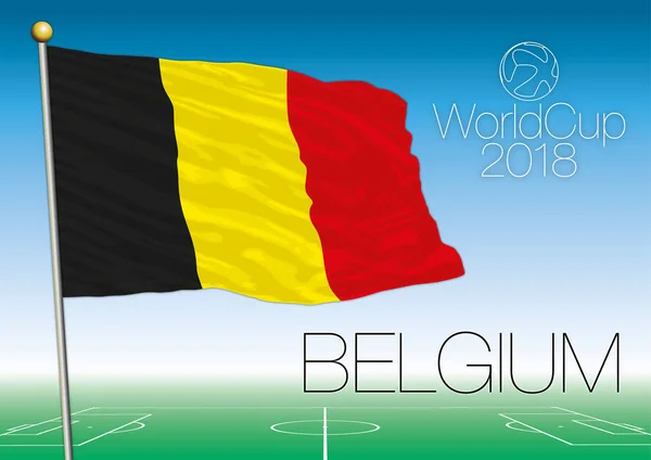 Bandiera Belgio, Coppa del Mondo 2018 — Vettoriale Stock