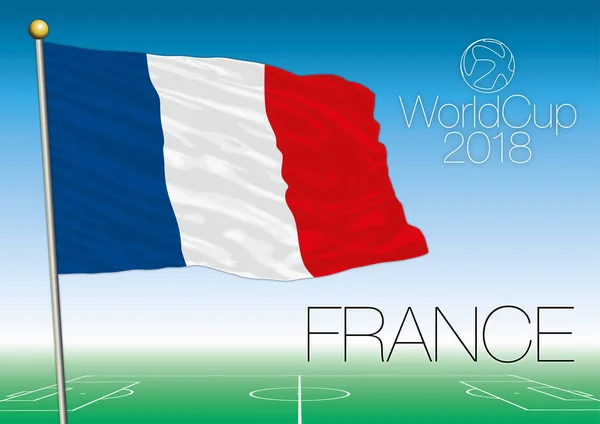 ธงฝรั่งเศส 2018 World Cup — ภาพเวกเตอร์สต็อก