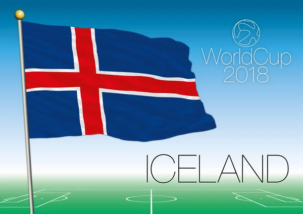 Bandiera Islanda, Coppa del Mondo 2018 — Vettoriale Stock