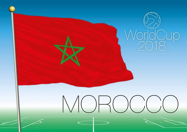 Bandera de Marruecos, Copa del Mundo 2018 — Archivo Imágenes Vectoriales