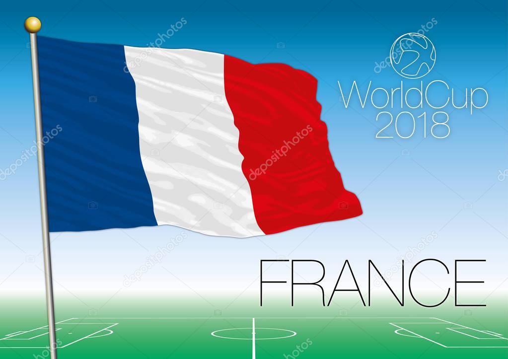 France flag, 2018 World Cup