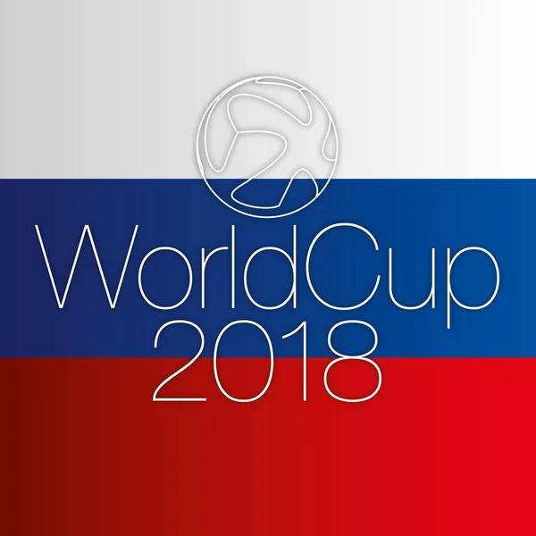 Ryssland flagg, 2018 World Cup, vektorillustration — Stock vektor