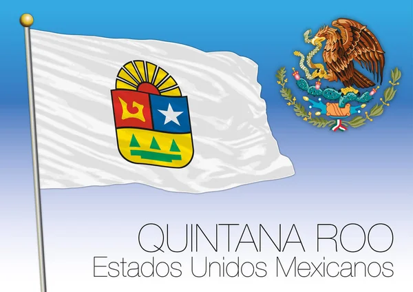 Drapeau Régional Quintana Roo États Unis Mexicains Mexique — Image vectorielle