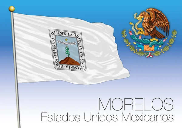 Flaga Regionalna Morelos Estados Unidos Mexicanos Meksyk — Wektor stockowy