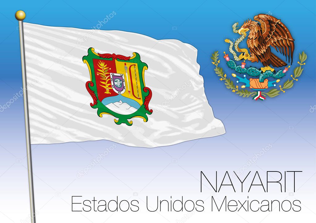 Nayarit regional flag, Estados Unidos Mexicanos, Mexico