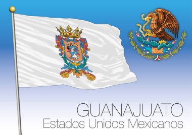 Guanajuato regional flag, United Mexican States, Mexico clipart