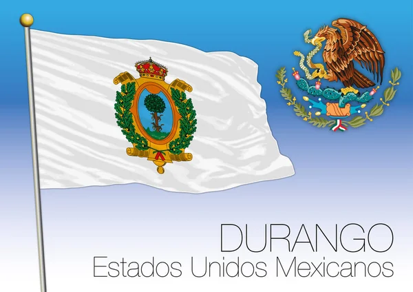 Bandeira Regional Durango Estados Unidos Mexicanos México — Vetor de Stock