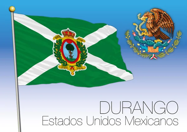 Durango Регіональних Прапор Мексиканських Сполучених Штатів Мексика — стоковий вектор