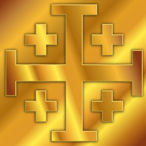 ベクトル グラフィック デザイン イラスト エルサレムの十字架 — ストックベクタ