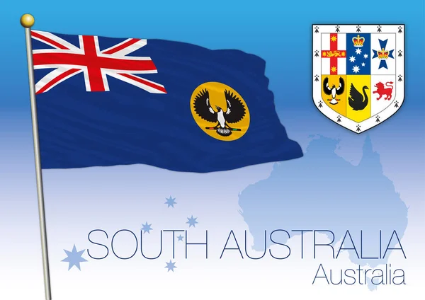 Australia Meridional Bandera Del Estado Territorio Australia — Vector de stock