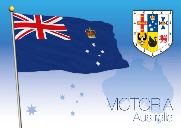 Victoria Flag State Territory Australia — Stock Vector