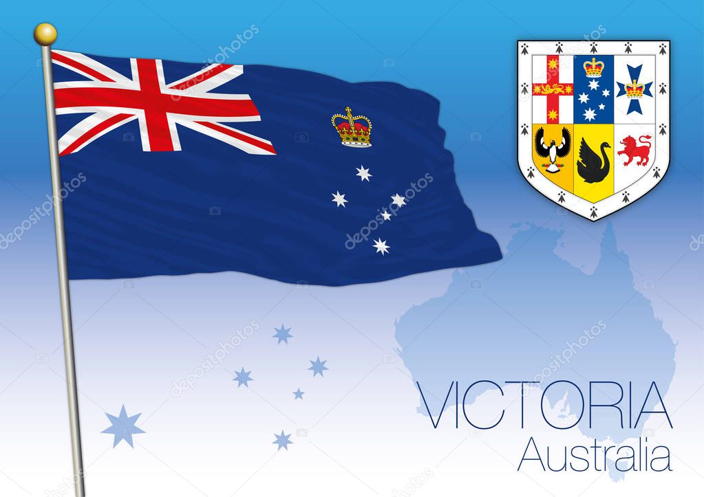 Victoria, flag of the state and territory, Australia