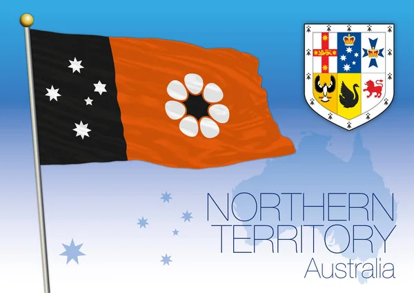 Severní Teritorium Vlajka Státu Území Austrálie — Stockový vektor