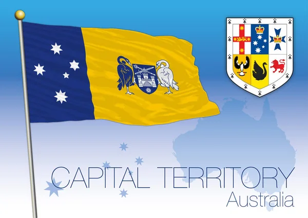 Territorio Capital Bandera Del Estado Australia — Vector de stock