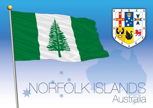 Islas Norfolk Bandera Del Estado Territorio Australia — Archivo Imágenes Vectoriales