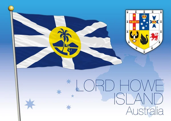 Isla Lord Howe Bandera Del Estado Territorio Australia — Archivo Imágenes Vectoriales