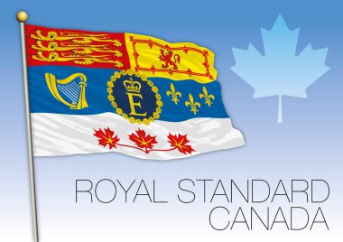 Royal standard flag of the Queen Elizabeth II, Canada clipart