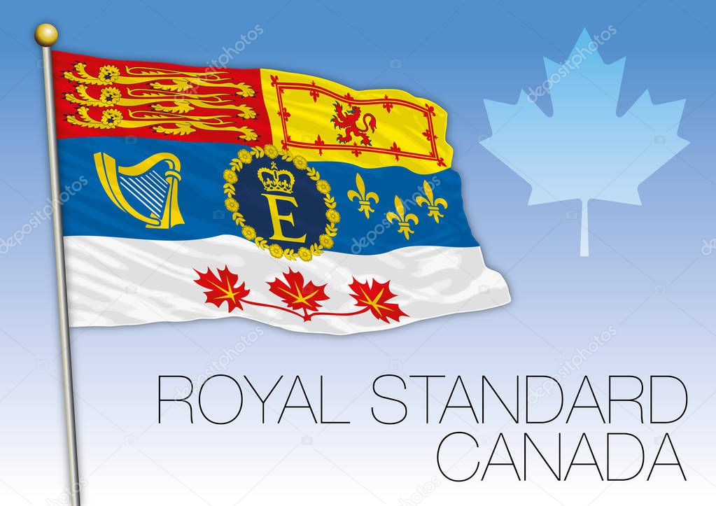 Royal standard flag of the Queen Elizabeth II, Canada