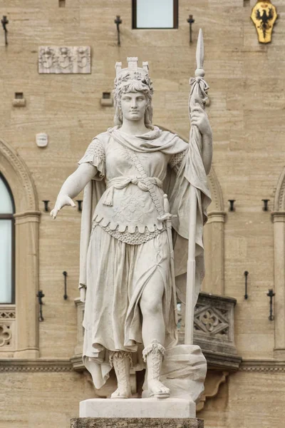Республіка Сан Марино Символ Статуя Свободи Пам Ятник Мало Нації — стокове фото