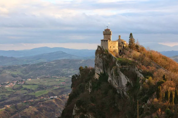 Republika San Marino Cesta Tower Památník Města — Stock fotografie