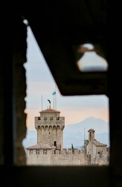 Republika San Marino Cesta Tower Památník Města — Stock fotografie