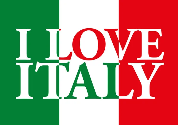Love Italy Lugar Turístico — Vector de stock