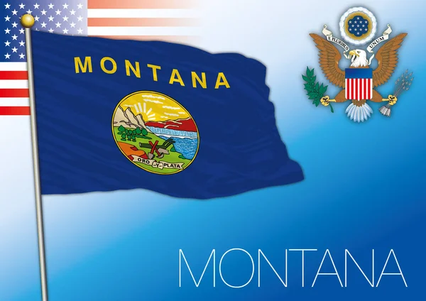 Flaga Kraju Związkowego Montana Stany Zjednoczone — Wektor stockowy