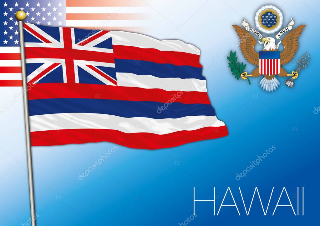 Hawaii federal state flag, United States