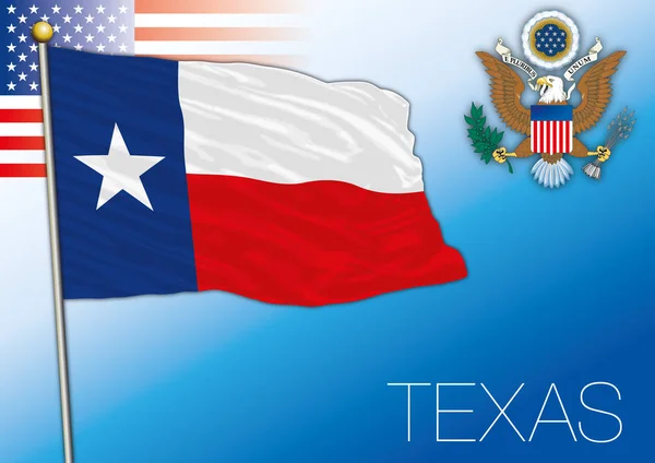 Texas Bandeira Estado Federal Estados Unidos —  Vetores de Stock