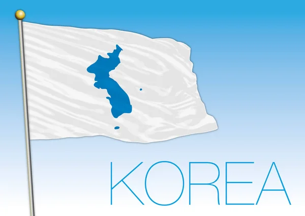 Union North South Korea Flag Proposal — Stock Vector