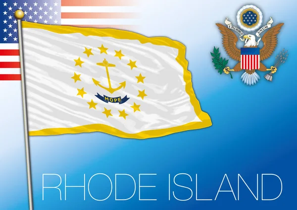 Rhode Island Federal State Flag United States — Stock Vector