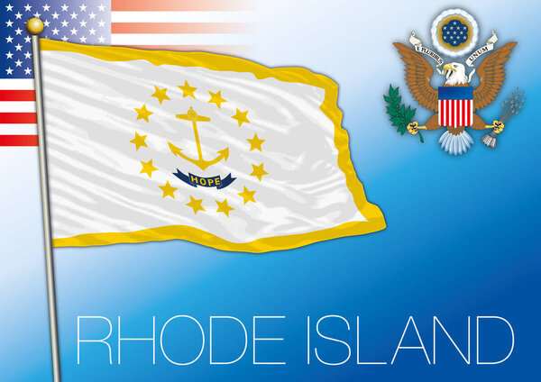 Rhode Island federal state flag, United States