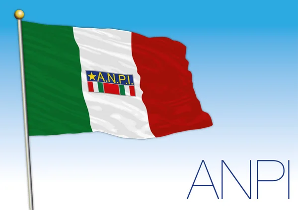 Italie Drapeau Anpi Association Historique — Image vectorielle